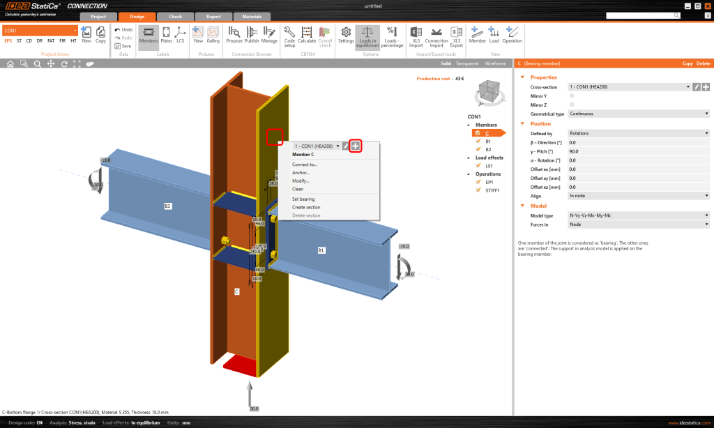 Connection Steel Design
