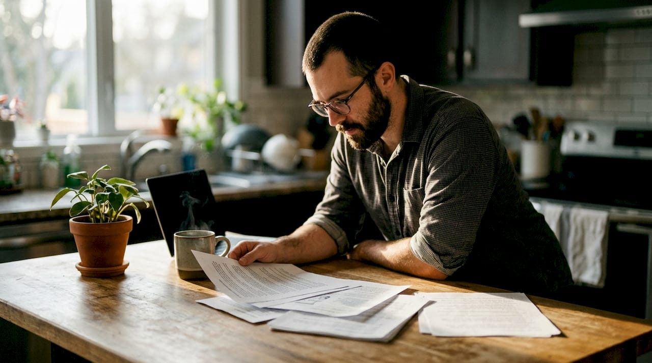 Developer reviewing BCA guideline documents