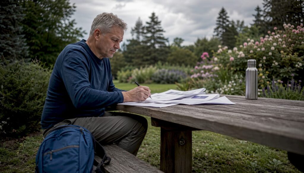 Man reviewing engineering project proposals