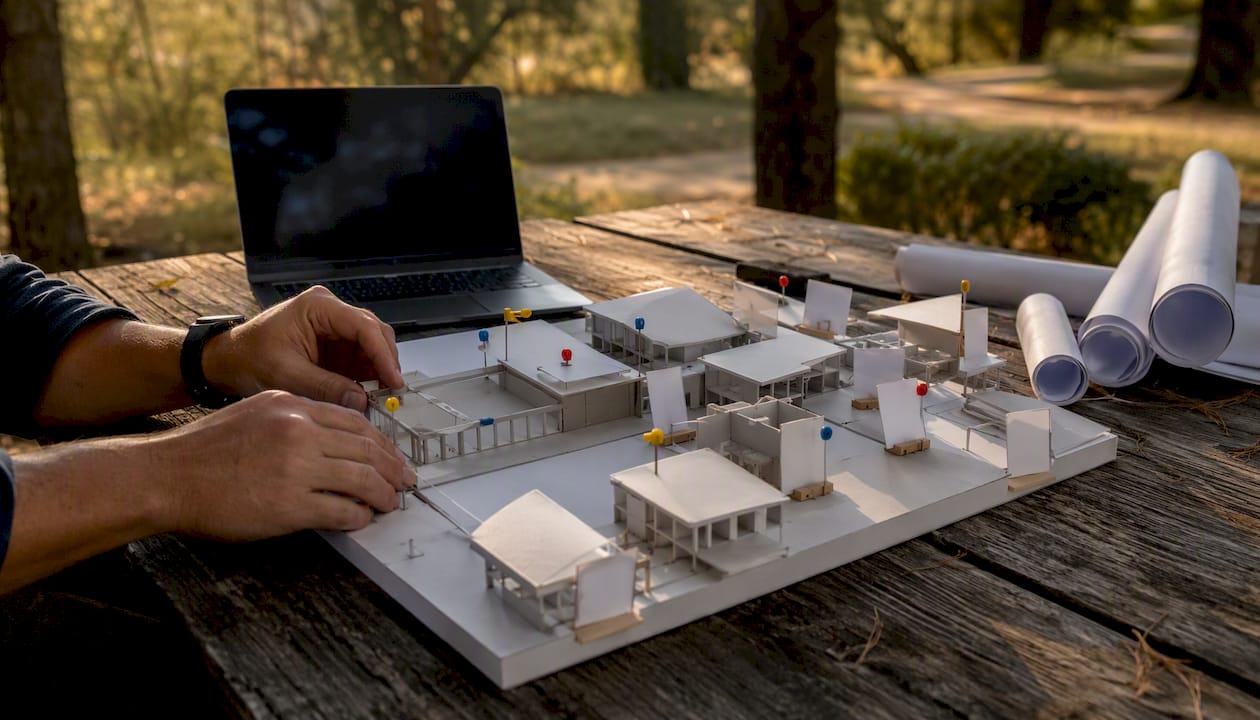 4D BIM construction model with schedule notes