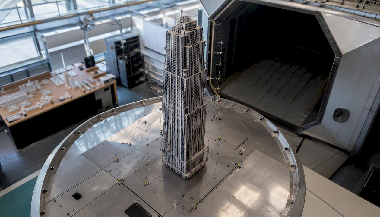 Wind tunnel testing model for high-rise building