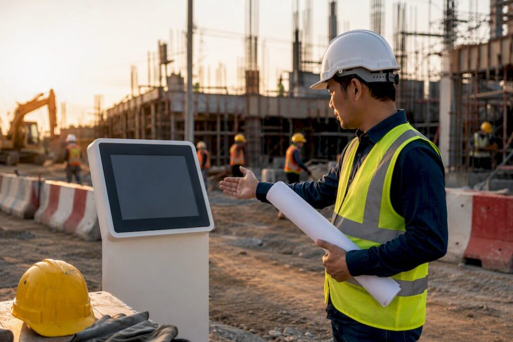 Construction site data management setup
