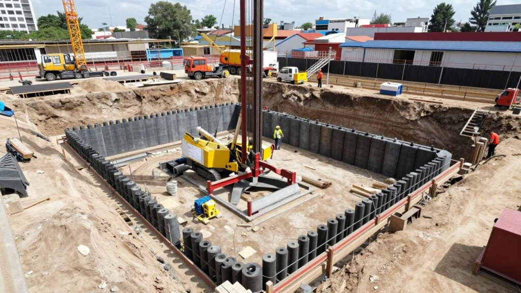 Sheet Piles vs. Contiguous Bored Piles (CBP) vs. Secant Piles: Choosing the Right Temporary Wall Type
