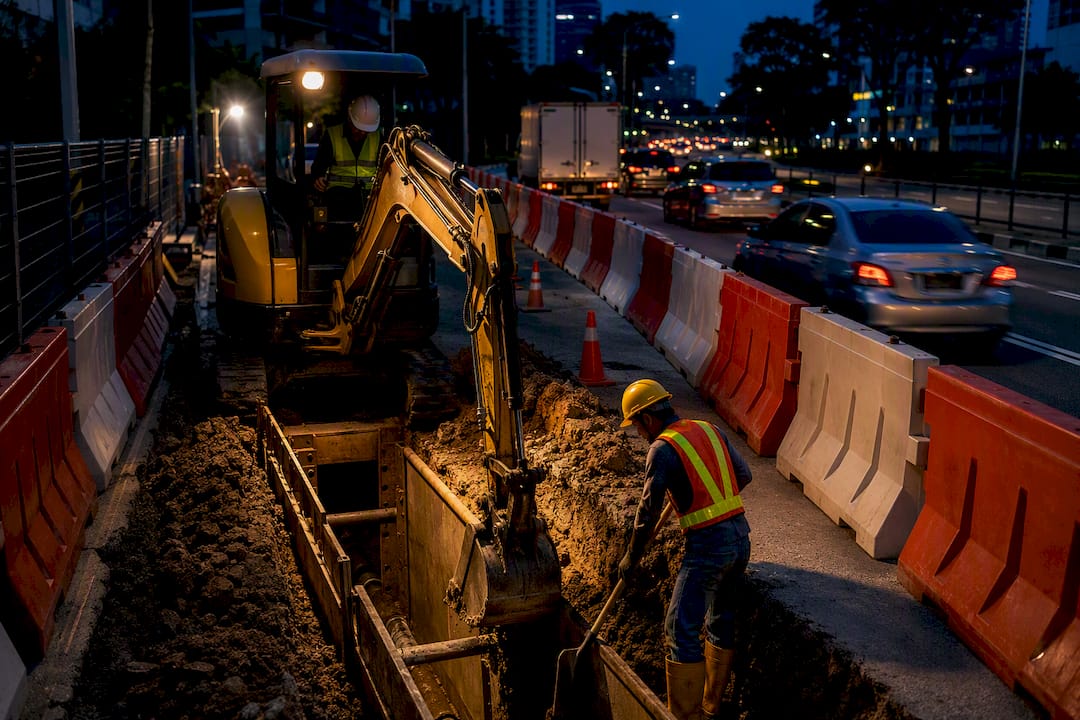 Controlled road opening works on public street